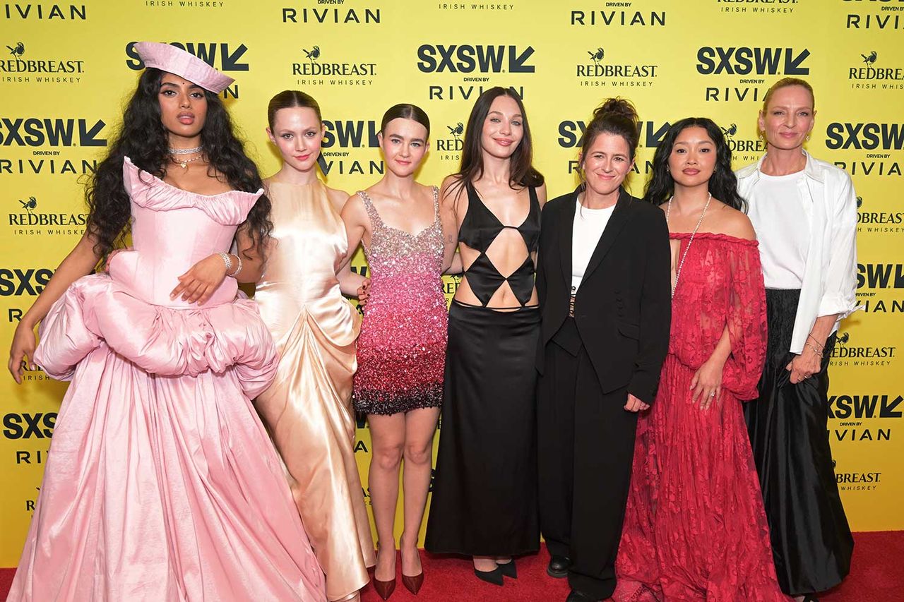 From right: Uma Thurman, Lana Condor, Vicky Jewson, Maddie Ziegler, Millicent Simmonds, Iris Apatow and Avantika at the ‘Pretty Lethal’ world premiere on March 13, 2026Credit: Adam Kissick/SXSW Conference & Festivals via Getty