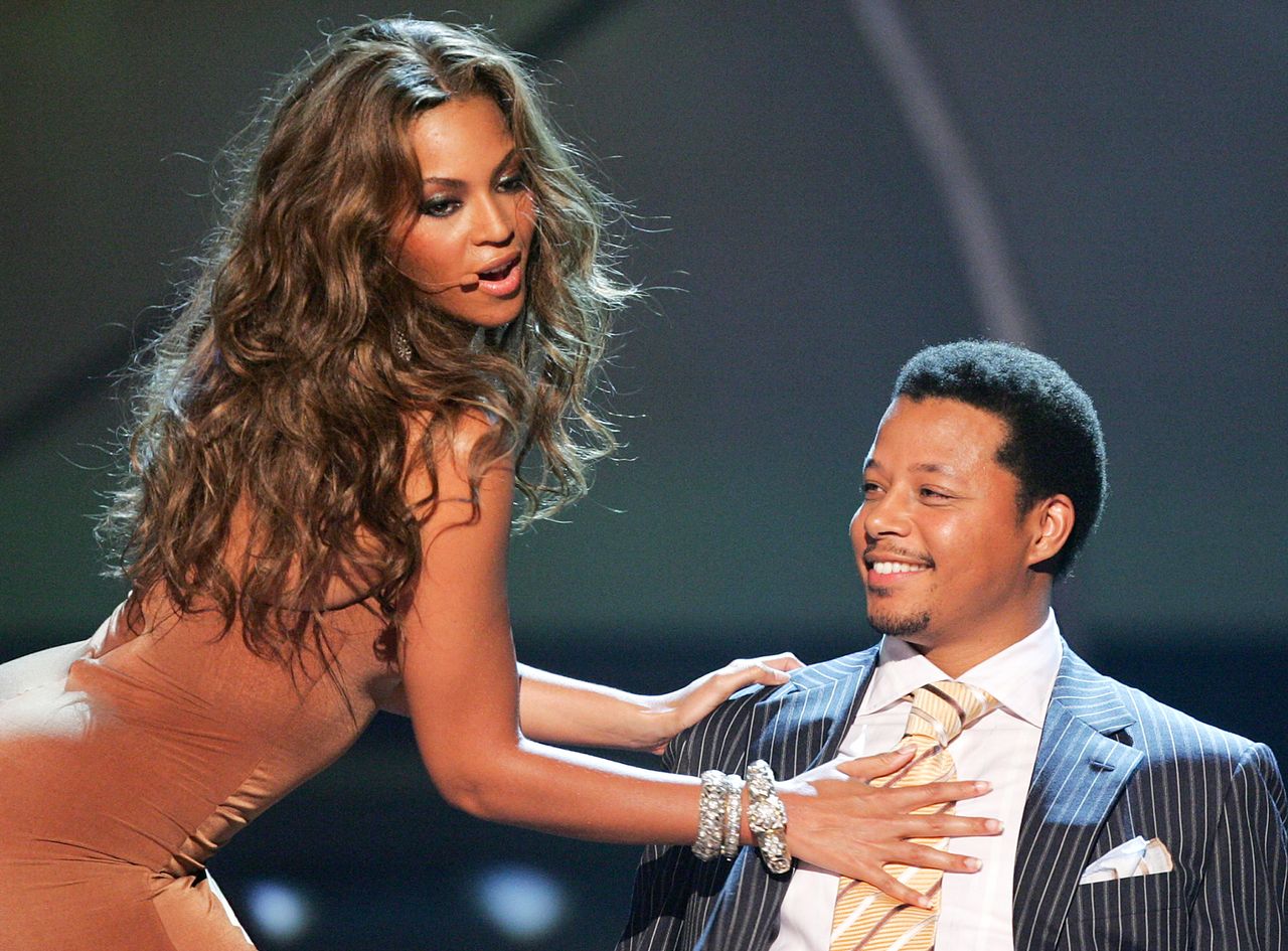Beyonce Knowles and Terrence Howard perform onstage at the BET Awards 2005Credit: Kevin Winter/Getty