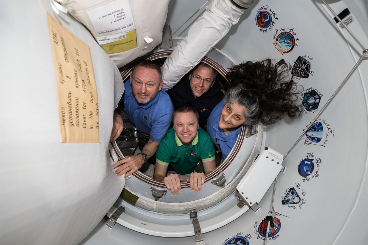 Butch Wilmore, Nick Hague, Suni Williams and Aleksandr Gorbunov.Credit: NASA