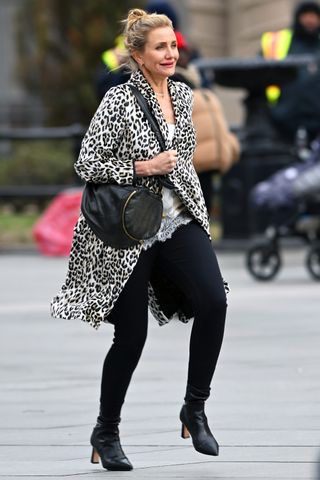 Cameron Diaz is spotted filming on the set of Stephen Merchants so far untitled rom-com in New York City Cameron DiazCredit: Elder Ordonez/INSTARimages