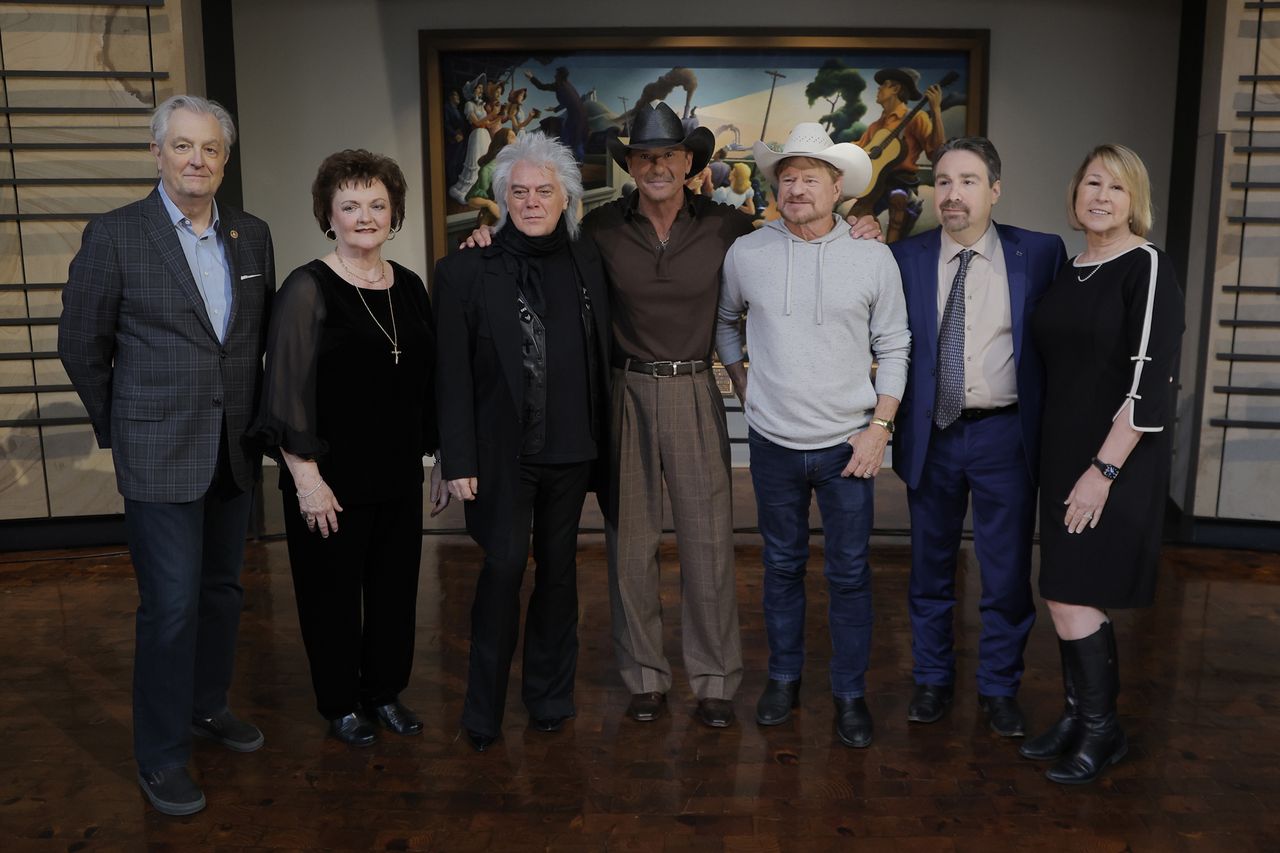 Museum CEO, Kyle Young, Jeanie Stanley (representing The Stanley Brothers), Country Music Hall of Fame member, Marty Stuart, Inductees, Tim McGraw and Paul Overstreet, Ralph Stanley II (representing The Stanley Brothers) and CEO of the Country Music Association, Sarah Trahern attend at the Country Music Hall of Fame Inductee Press Conference at Country Music Hall of Fame and Museum on March 20, 2026 Museum CEO Kyle Young, Jeanie Stanley (representing The Stanley Brothers), Country Music Hall of Fame member, Marty Stuart, Inductees, Tim McGraw and Paul Overstreet, Ralph Stanley II (representing The Stanley Brothers) and CEO of the Country Music Association Sarah Trahern attend at the Country Music Hall of Fame Inductee Press Conference at Country Music Hall of Fame and Museum on March 20, 2026 in NashvilleCredit: Tibrina Hobson/Getty