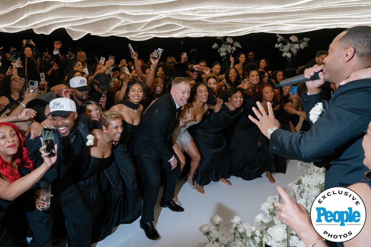 Stand-Up Comedian Gary Owen Marries Brianna Johnson in an 'Ultra-Elegant' Wedding Guests dancing at the receptionCredit: Lucas Rossi