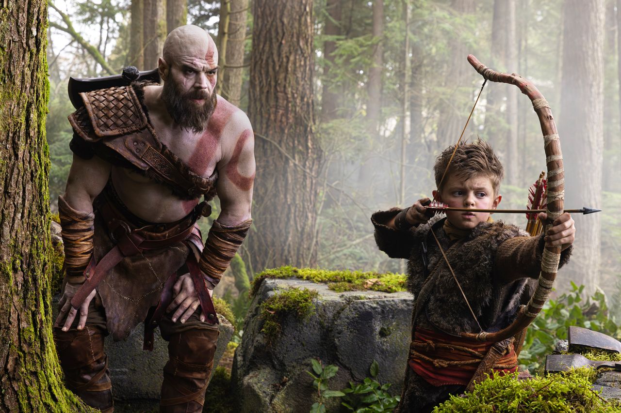 God of War TV series first look Ryan Hurst and Callum Vinson as live-action Kratos and Atreus in 'God of War' TV seriesCredit: Leah Gallo/Prime Video