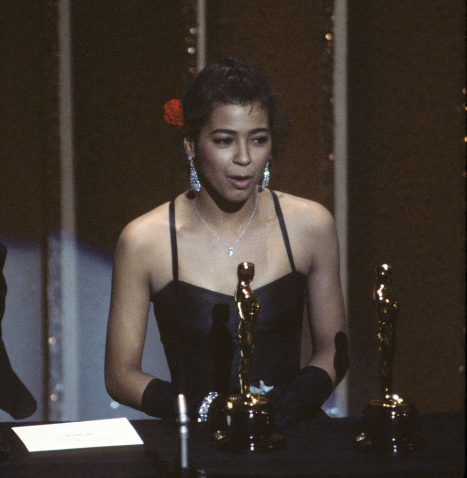Irene Cara accepts the Oscar for Best Original Song onstage during the 56th Academy Awards at the Dorothy Chandler Pavilion in L.A. on April 9, 1984Credit: BC Photo Archives/Disney General Entertainment Content via Getty