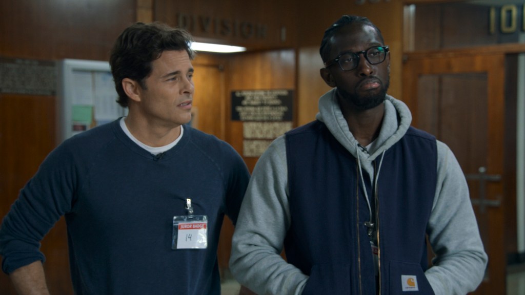 James Marsden and Ismel Sahid in 'Jury Duty'