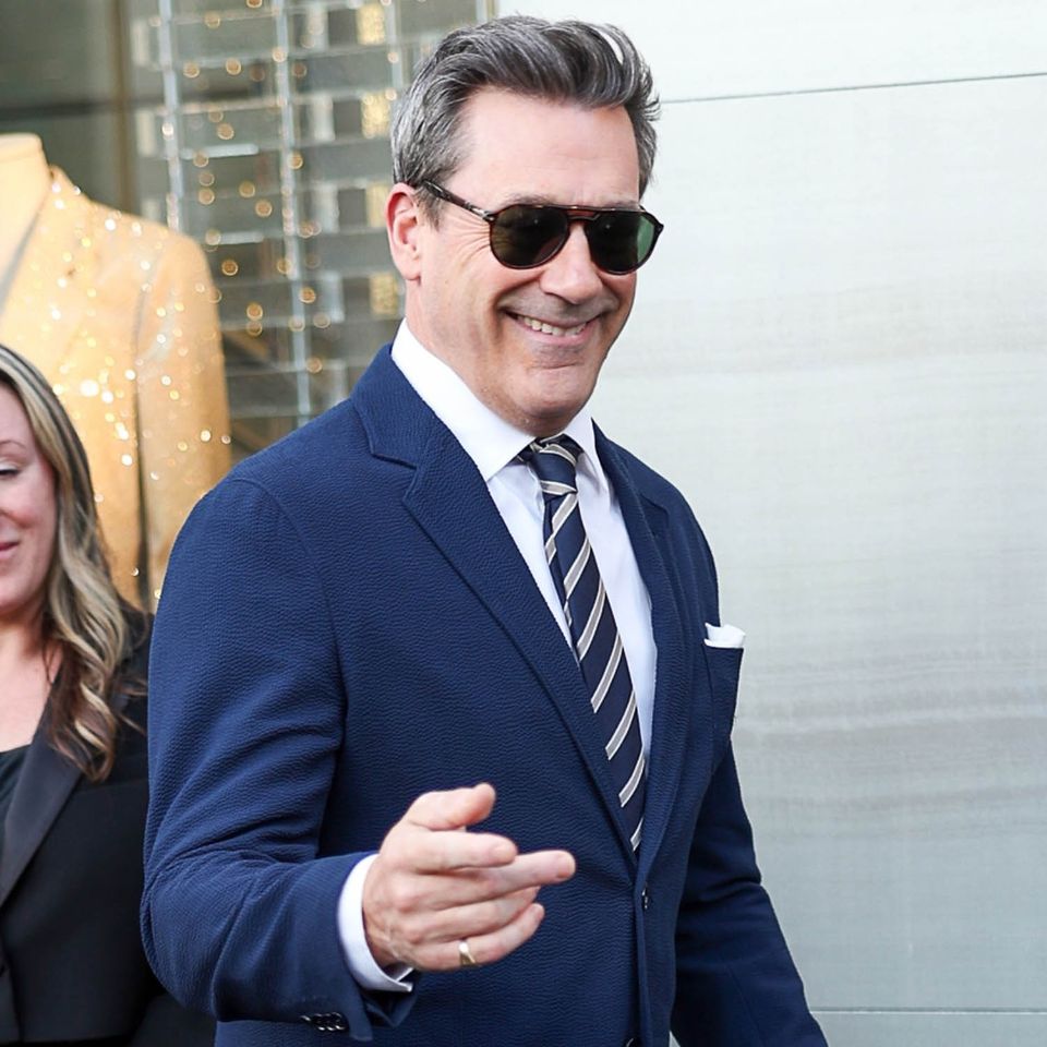 Jon Hamm is spotted arriving at Giorgio Armani's annual pre-Oscar cocktail party held at the Fashion House's Rodeo Drive Boutique in Beverly Hills. Jon HammCredit: affinitypicture / BACKGRID