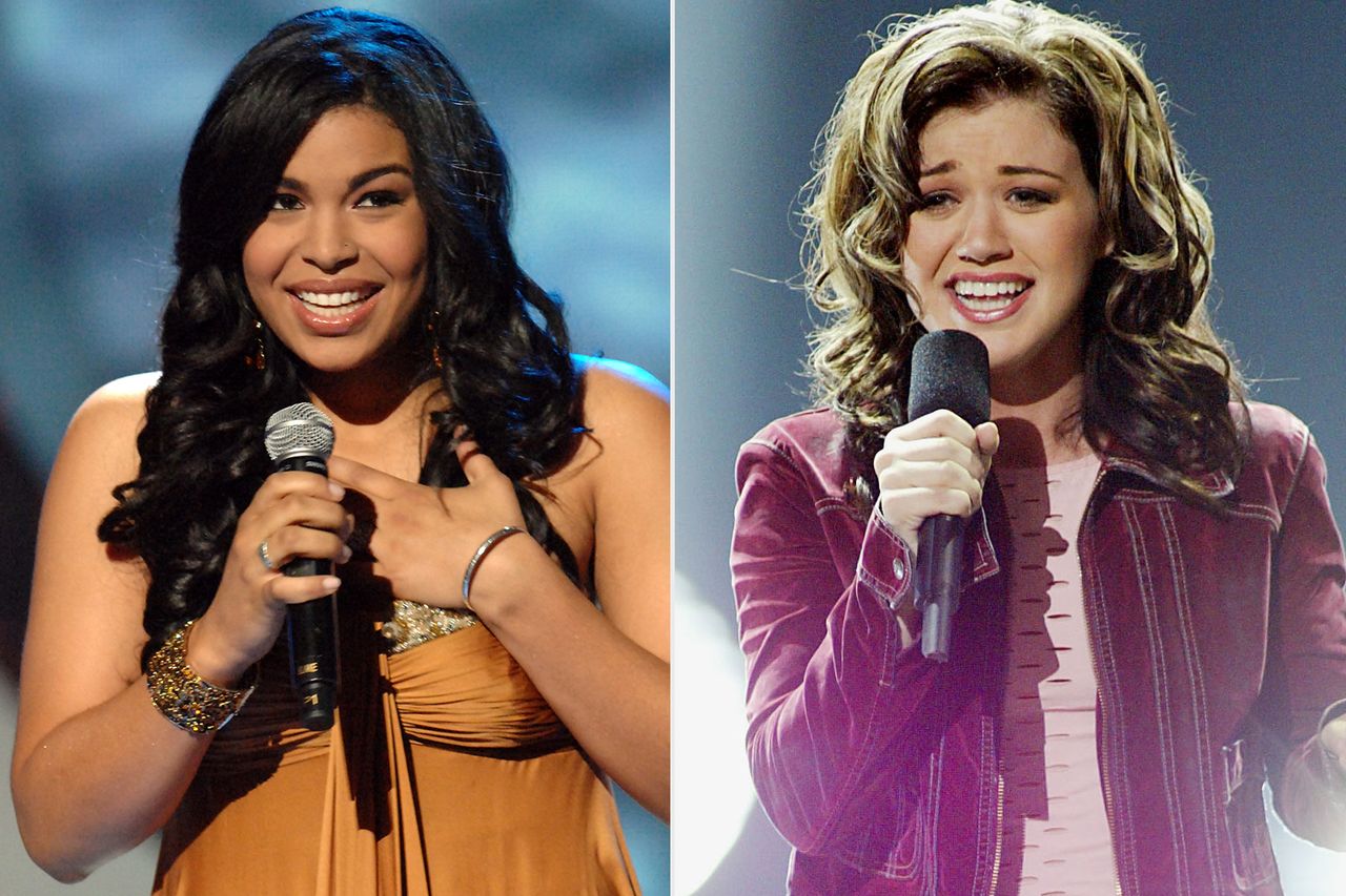Jordin Sparks on American Idol; Kelly Clarkson on American IdolCredit: Lester Cohen/WireImage; Kevin Winter/Getty