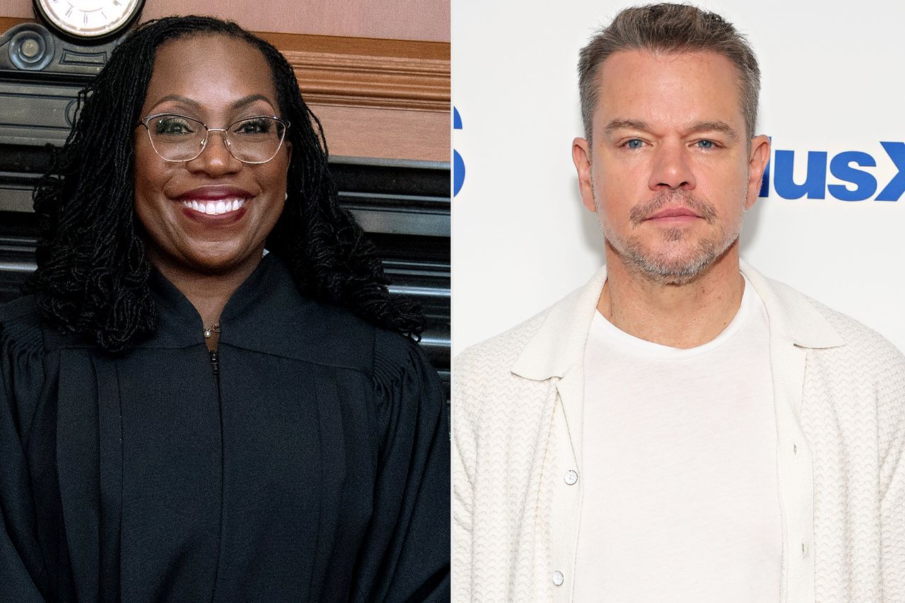 Justice Ketanji Brown Jackson and Matt DamonCredit: Collection of the Supreme Court of the United States via Getty; Cindy Ord/Getty