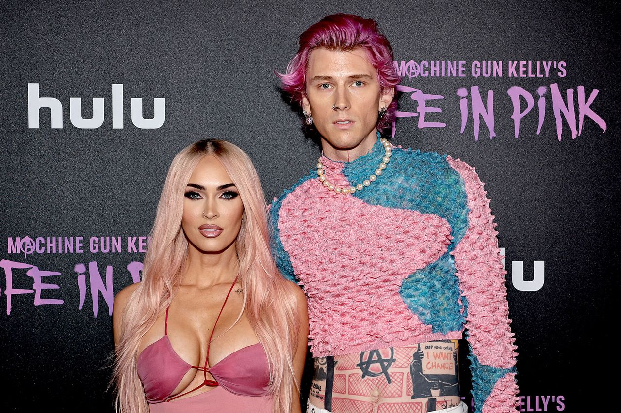 MGK and Megan Fox at the 'Machine Gun Kelly's Life In Pink' premiere on June 27, 2022Credit: Jamie McCarthy/Getty