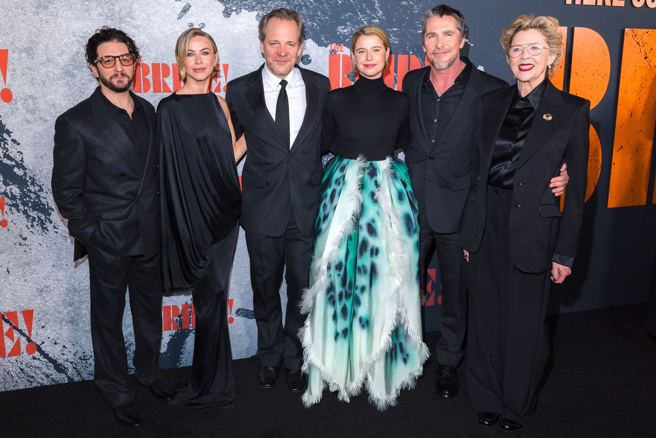 The cast of 'The Bride!' at the movie's U.S. premiere in N.Y.C. on March 3, 2026Credit: David Jon/Getty