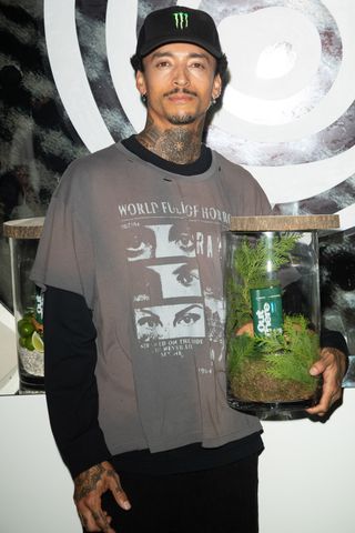 Legendary skateboarder, Nyjah Huston celebrates the launch of his performance driven personal care brand, Out There in LA. Nyjah HustonCredit: Tomas Herald