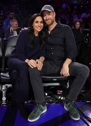 Meghan Markle (left) and Prince Harry (right) at the the 75th NBA All-Star Game in California in February 2026.Credit: Jim Poorten/NBAE via Getty