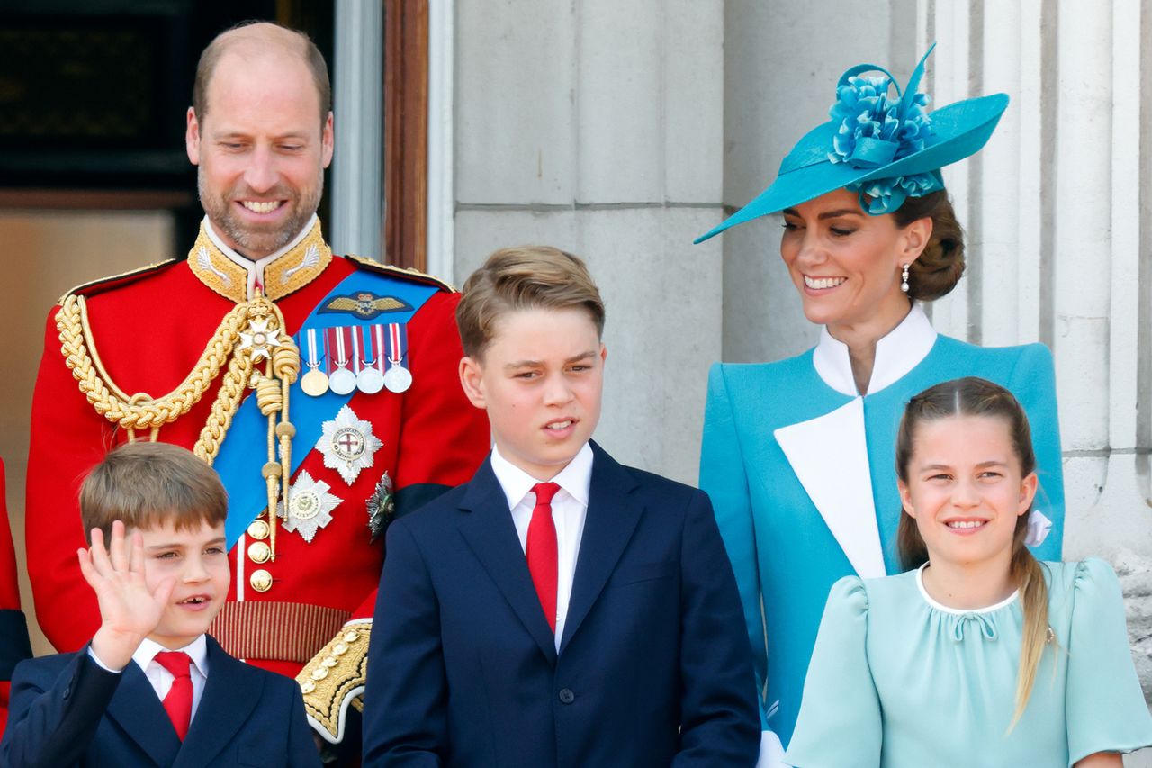 Prince William, Kate Middleton, Prince Louis, Prince George and Princess Charlotte on June 14, 2025 in LondonCredit: Max Mumby/Indigo/Getty