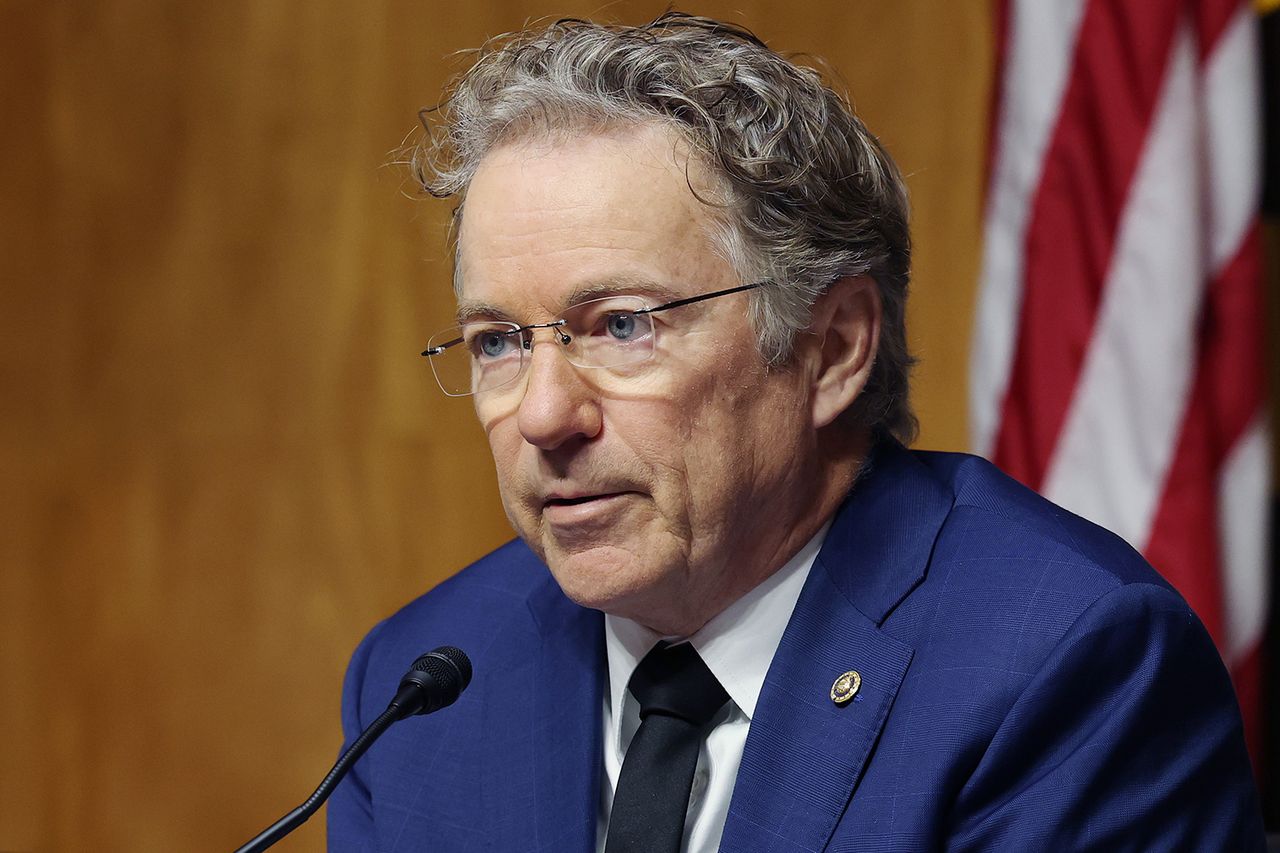Sen. Rand Paul, R-Ky., speaks during a confirmation hearing for Sen. Markwayne Mullin, R-Okla.Credit: Anna Moneymaker/Getty