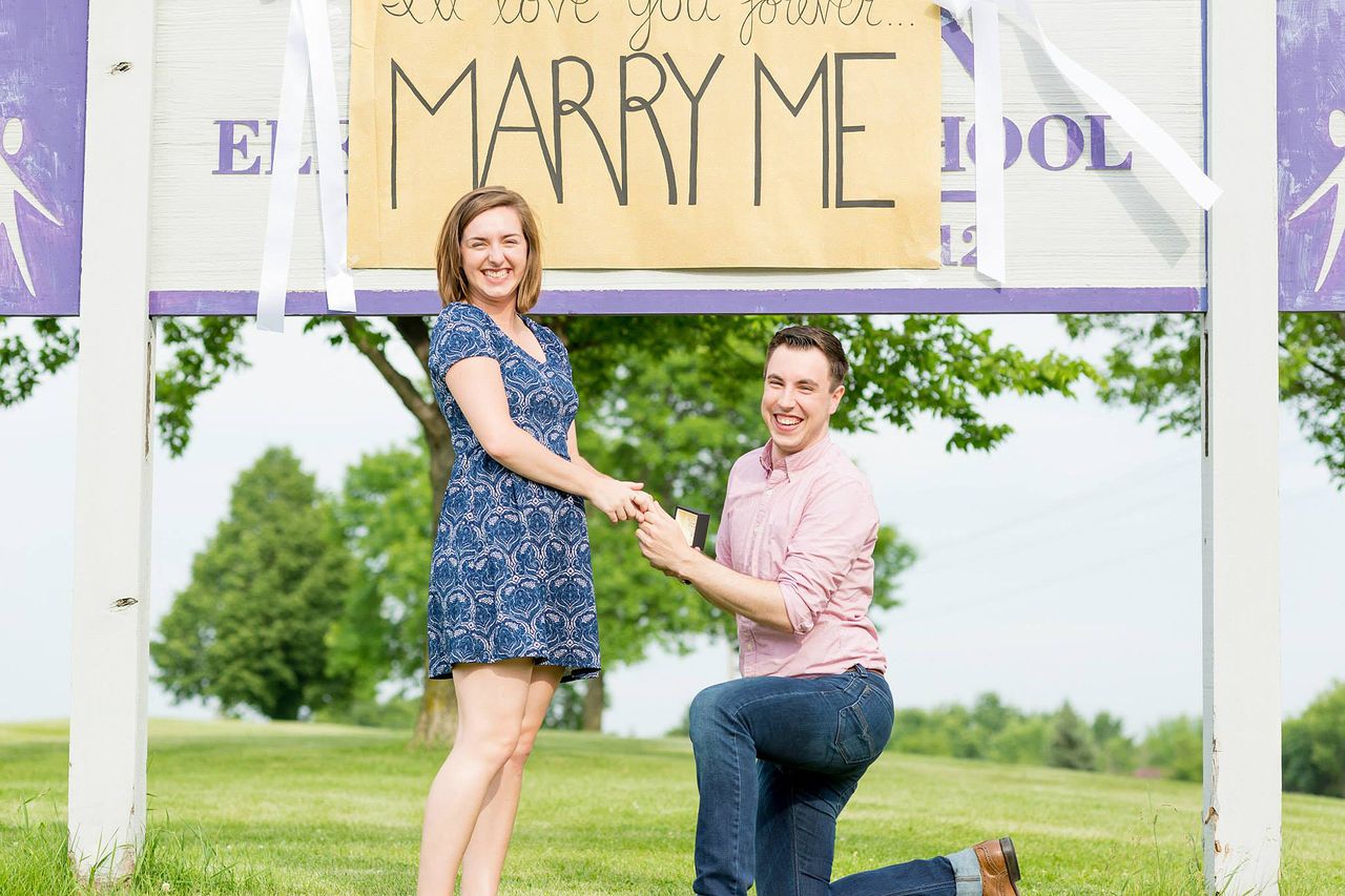 Tia and Cameron Goff's proposal on June 10, 2015Credit: Kristian Potter