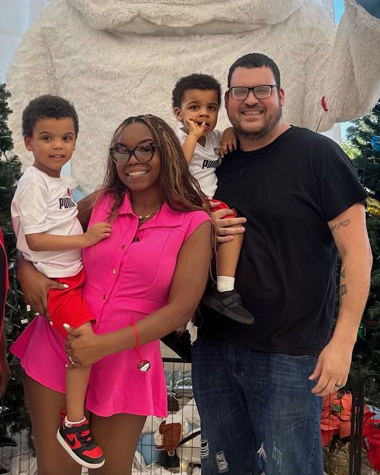 Rebecca Liquori with her husband and two children.Credit: courtesy of Rebecca Liquori