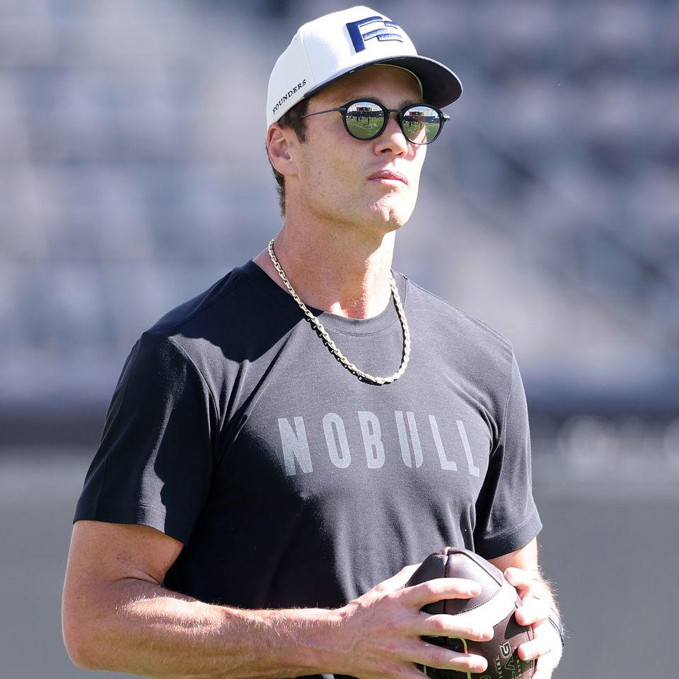 Tom Brady of the Founders FFC attends the Practice and Press Conferences during the Tom BradyCredit: Kevin C. Cox/Getty