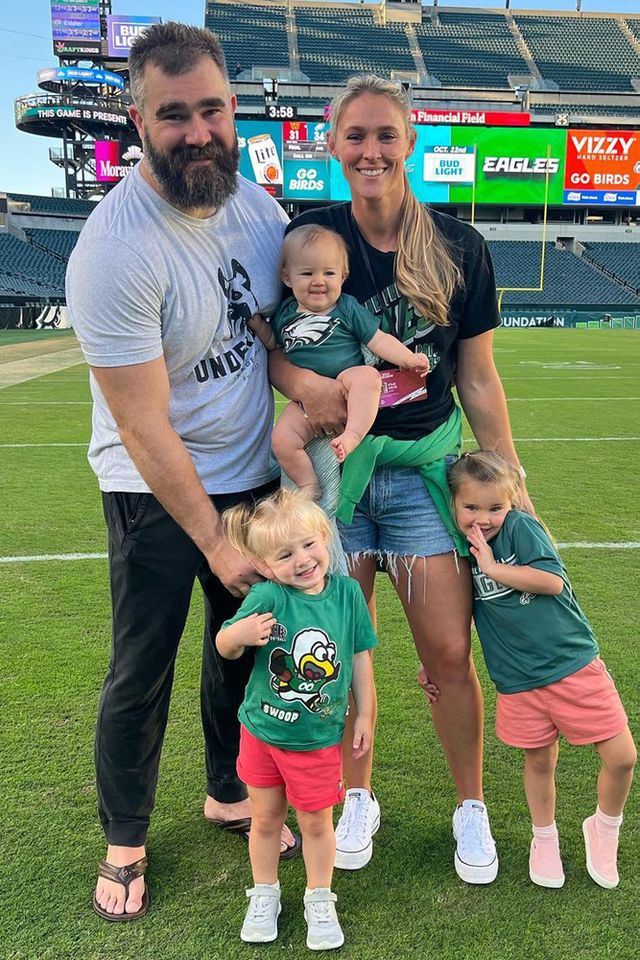Jason Kelce Kylie Kelce family Jason and Kylie Kelce with three of their daughtersCredit: Kylie Kelce/Instagram