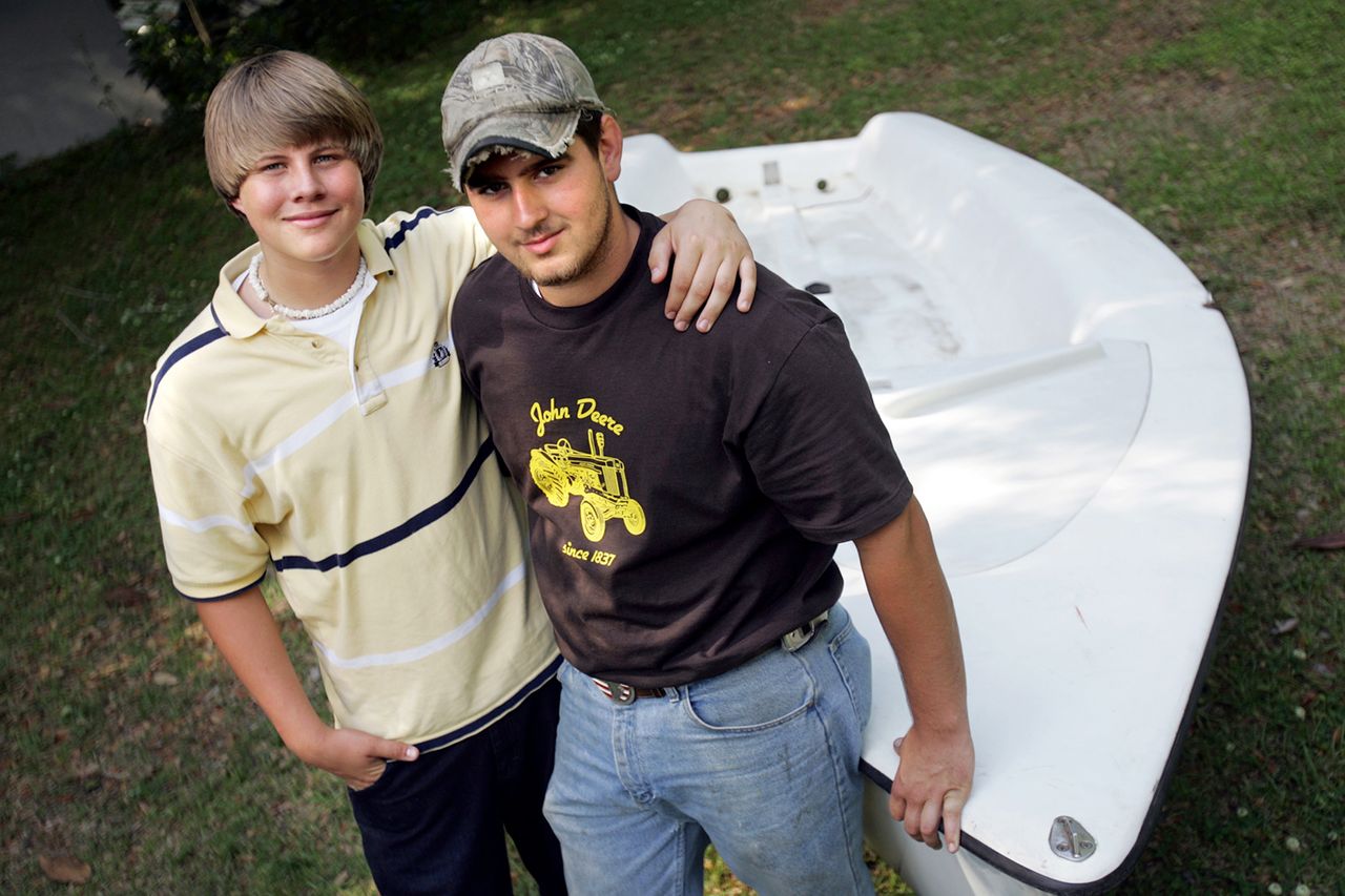 From left: Troy Driscoll and Josh Long in 2006Credit: AP/Alan Hawes/The Post and Courier