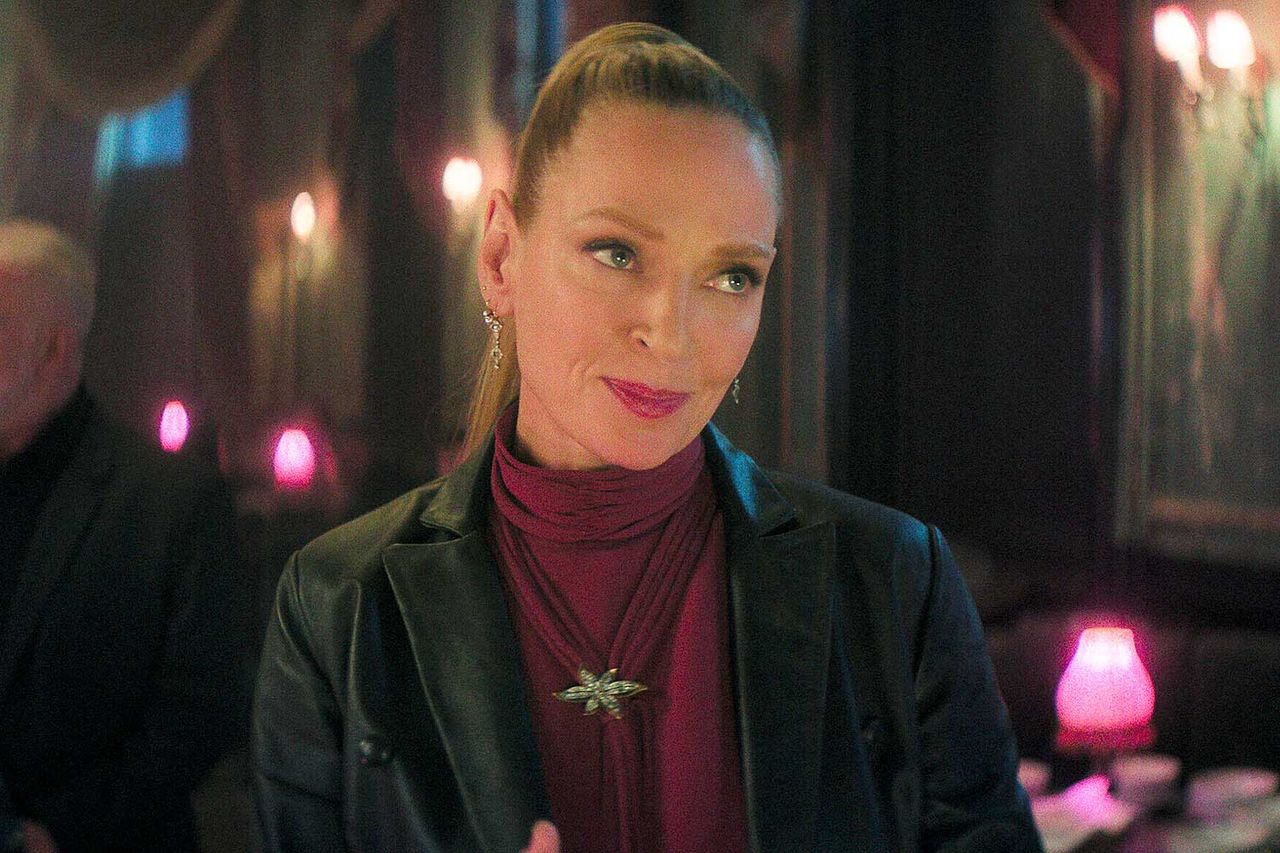 Uma Thurman as Devora Kasimer in ‘Pretty Lethal’ (2026)Credit: Courtesy of Prime