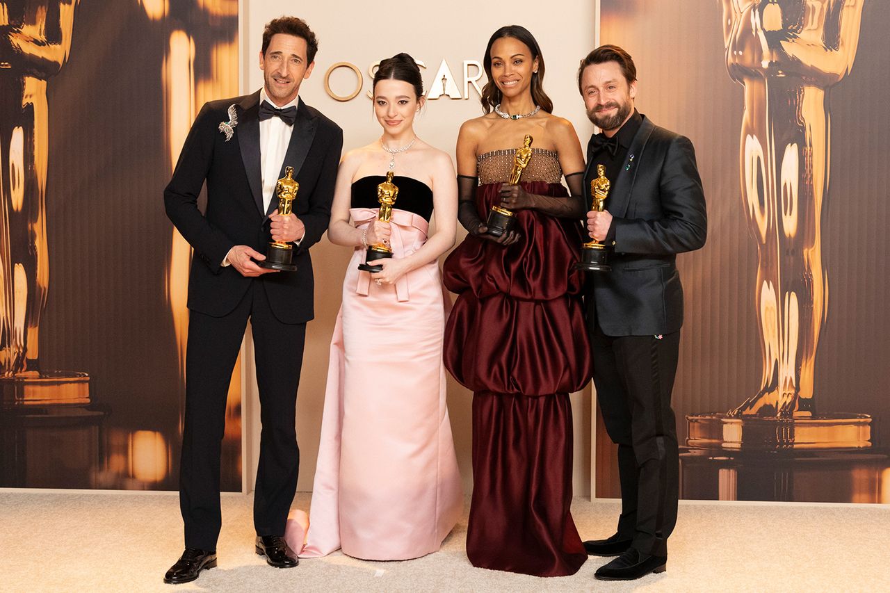 Adrien Brody, Mikey Madison, Kieran Culkin and Zoe Saldaña at 97th Academy AwardsCredit: Scott Kirkland/Disney via Getty