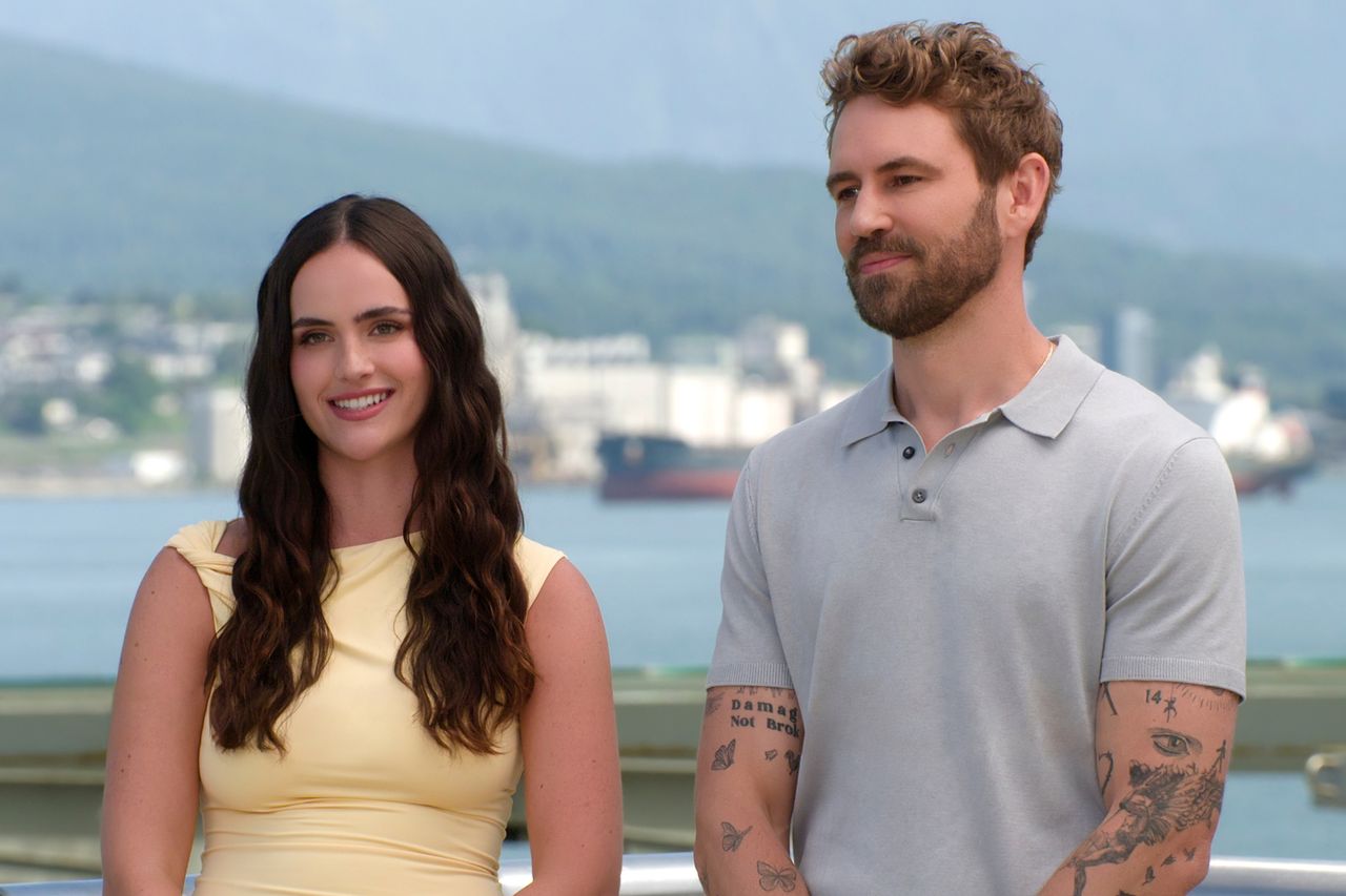 Natalie Joy and Nick Viall in episode 104 of Age of Attraction. Natalie Joy and Nick Viall in 'Age of Attraction'Credit: Courtesy of Netflix