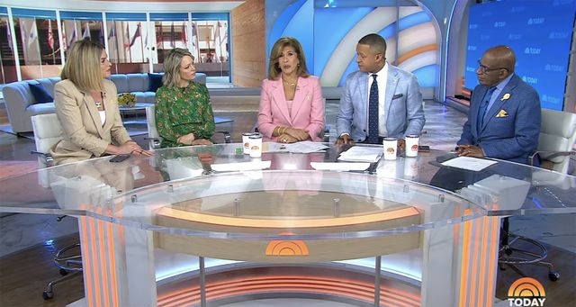 Jenna Bush Hager, Dylan Dreyer, Hoda Kotb, Craig Melvin and Al Roker on the 'Today' show on March 27.Credit: NBC