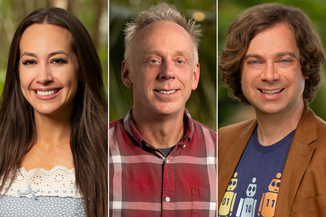 Angelina Keeley; Mike White; Christian HubickiCredit: Robert Voets/CBS (3)