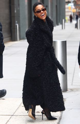 Ariana DeBose was spotted exiting the Tamron Hall Show studios this afternoon in New York City. Ariana DeBoseCredit: BKNYC / BACKGRID