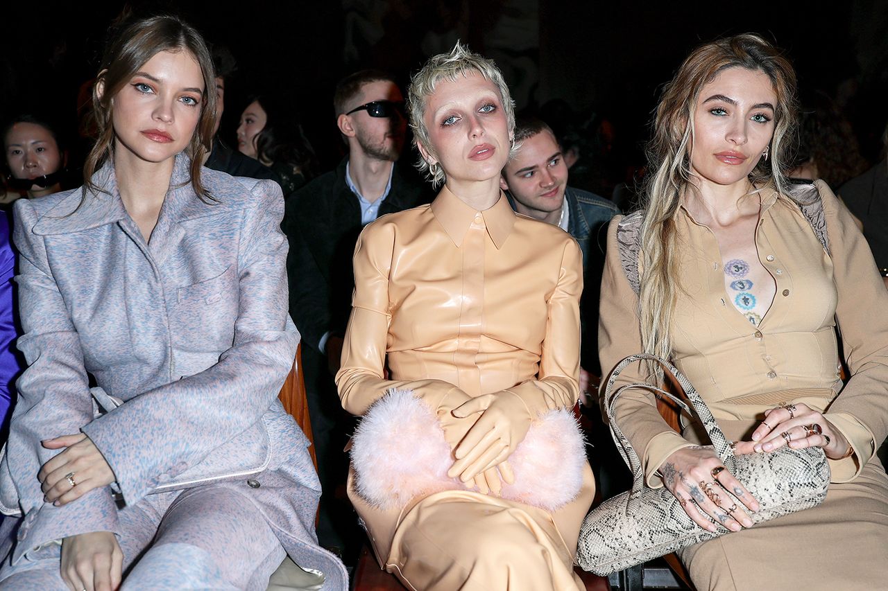 Barbara Sprouse, Emma Chamberlain and Paris Jackson attend the Mugler Womenswear Fall/Winter 2026-2027 show as part of Paris Fashion Week on March 06, 2026 in Paris, France. Barbara Sprouse, Emma Chamberlain and Paris JacksonCredit: Aurore Marechal/Getty