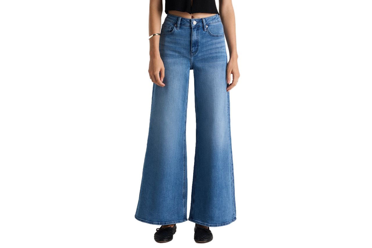 Bella Stretch Palazzo Jeans Credit: Quince