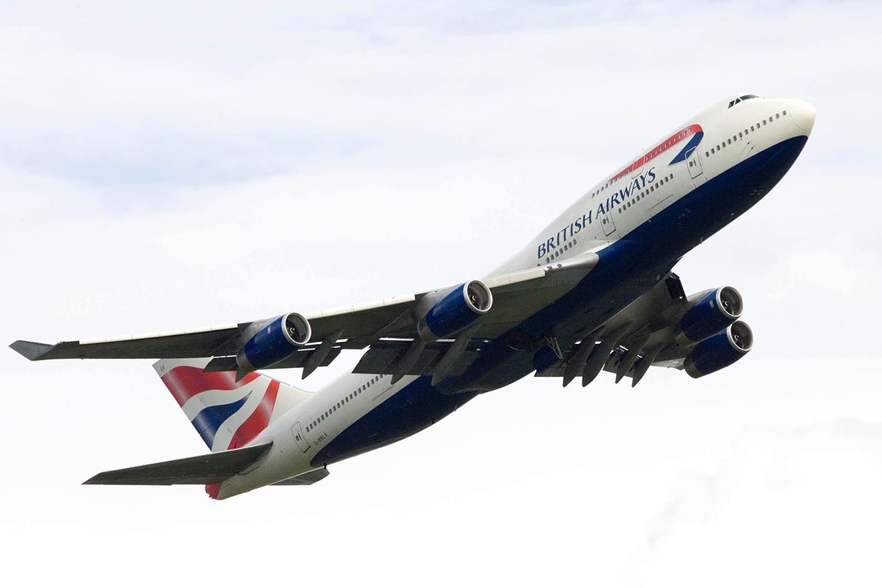 British Airways Jumbo Jet flying away from Heathrow, London, United Kingdom British Airways jumbo jetCredit: Tim Graham/Getty
