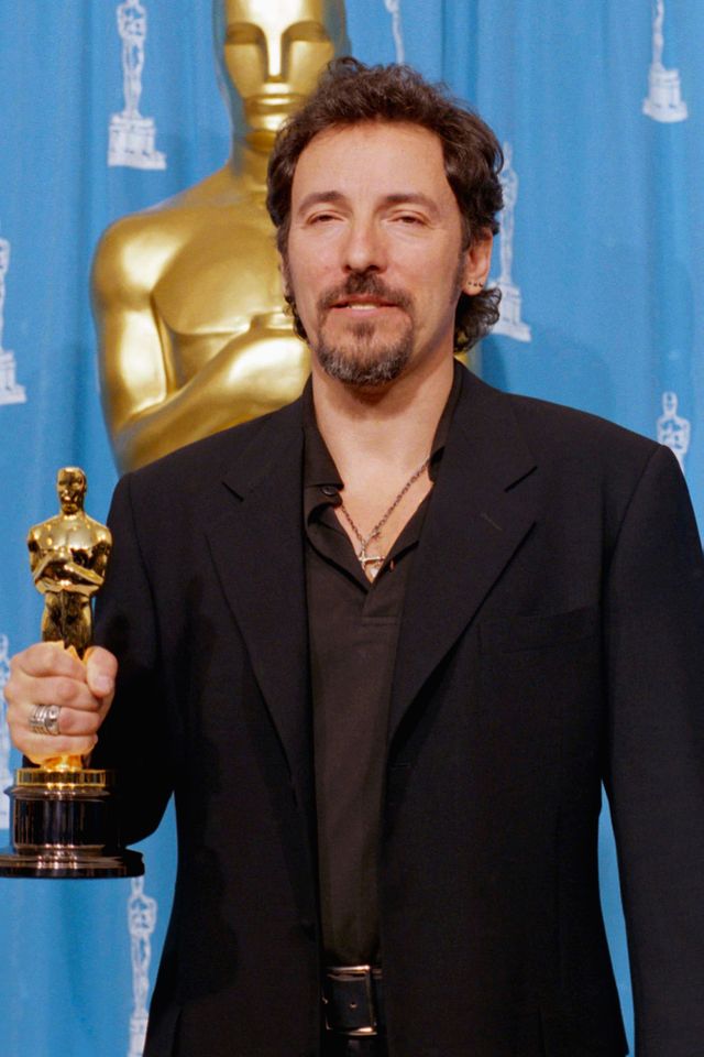 Bruce Springsteen poses in the press room with his Best Original Song Oscar during the 66th Academy Awards at the Dorothy Chandler Pavilion in L.A. on March 21, 1994Credit: AP Photo