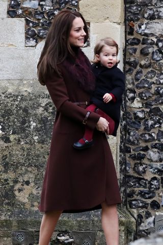Catherine, Duchess of Cambridge and Princess Charlotte of Cambridge attend the service on Christmas Day on December 25, 2016 in Bucklebury, Berkshire. Catherine, Duchess of Cambridge and Princess Charlotte of Cambridge attend the service on Christmas Day on December 25, 2016 in Bucklebury, Berkshire.Credit: Andrew Matthews - WPA Pool/Getty