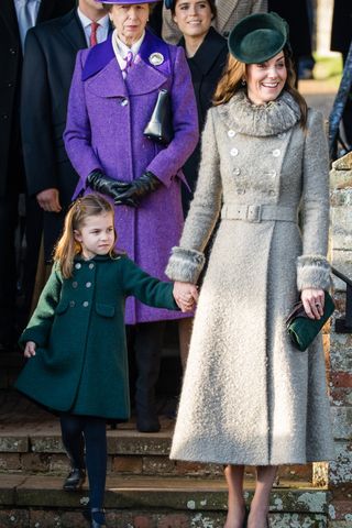 Catherine, Duchess of Cambridge and Princess Charlotte of Cambridge attend the Christmas Day Church service on December 25, 2019 in King's Lynn, United Kingdom. Catherine, Duchess of Cambridge and Princess Charlotte of Cambridge attend the Christmas Day Church service on December 25, 2019 in King's Lynn, United Kingdom.Credit: Samir Hussein/WireImage