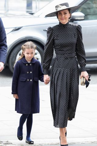 Princess Charlotte of Cambridge and Catherine, Duchess of Cambridge attend the memorial service for the Duke Of Edinburgh on March 29, 2022 in London, England. Princess Charlotte of Cambridge and Catherine, Duchess of Cambridge attend the memorial service for the Duke Of Edinburgh on March 29, 2022 in London, England.Credit: Chris Jackson/Getty