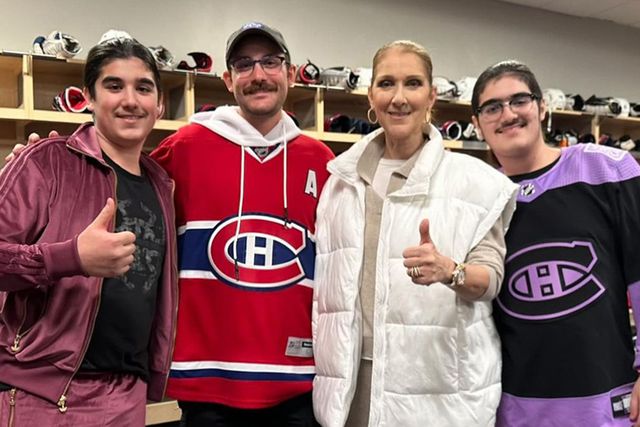 Celine Dion and her 3 sons go to a hockey game together Credit: Celine Dion/ Instagram