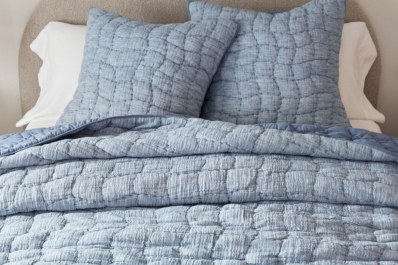 cloud handcrafted quilt Credit: Pottery Barn