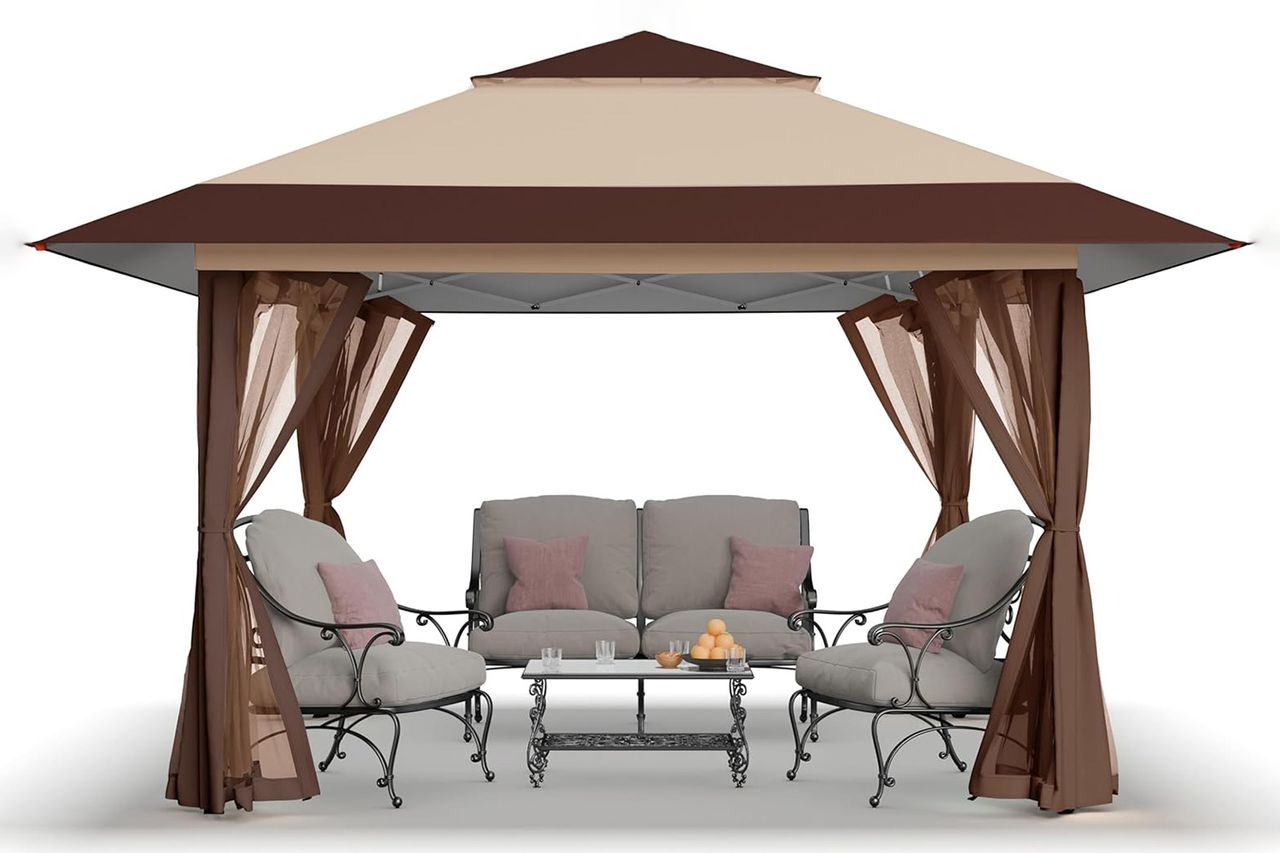CROWN SHADES 13 x 13 Pop Up Gazebo Credit: Amazon