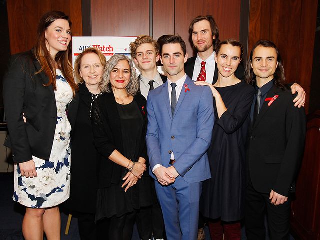 Image From left: Eliza Carson, Kate Burton, Laela Wilding, Finn McMurray, Quinn Tivey, Tarquin Wilding, Naomi Wilding, Rhys Tivey attend the AIDSWatch Positive Leadership Award Reception in Washington, D.C., on Feb. 29, 2016Credit: Paul Morigi/Getty Images