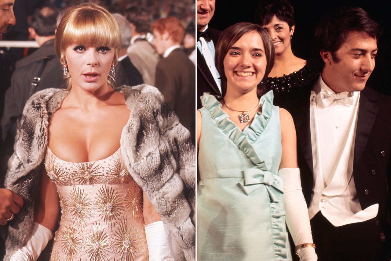 Elke Sommer (left) and Ellen McCarthy with Dustin Hoffman (right)Credit: Bettmann/Getty