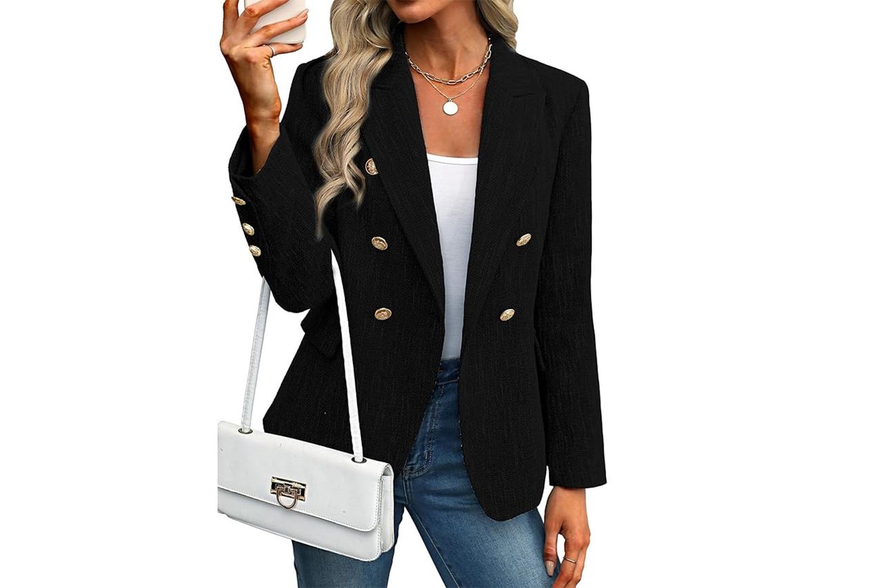 ELLEVEN Women's Tweed Blazers Credit: Amazon