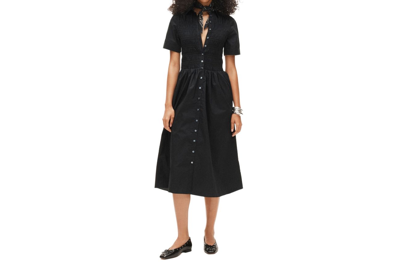Elsie shirt-dress in cotton poplin Credit: Jcrew