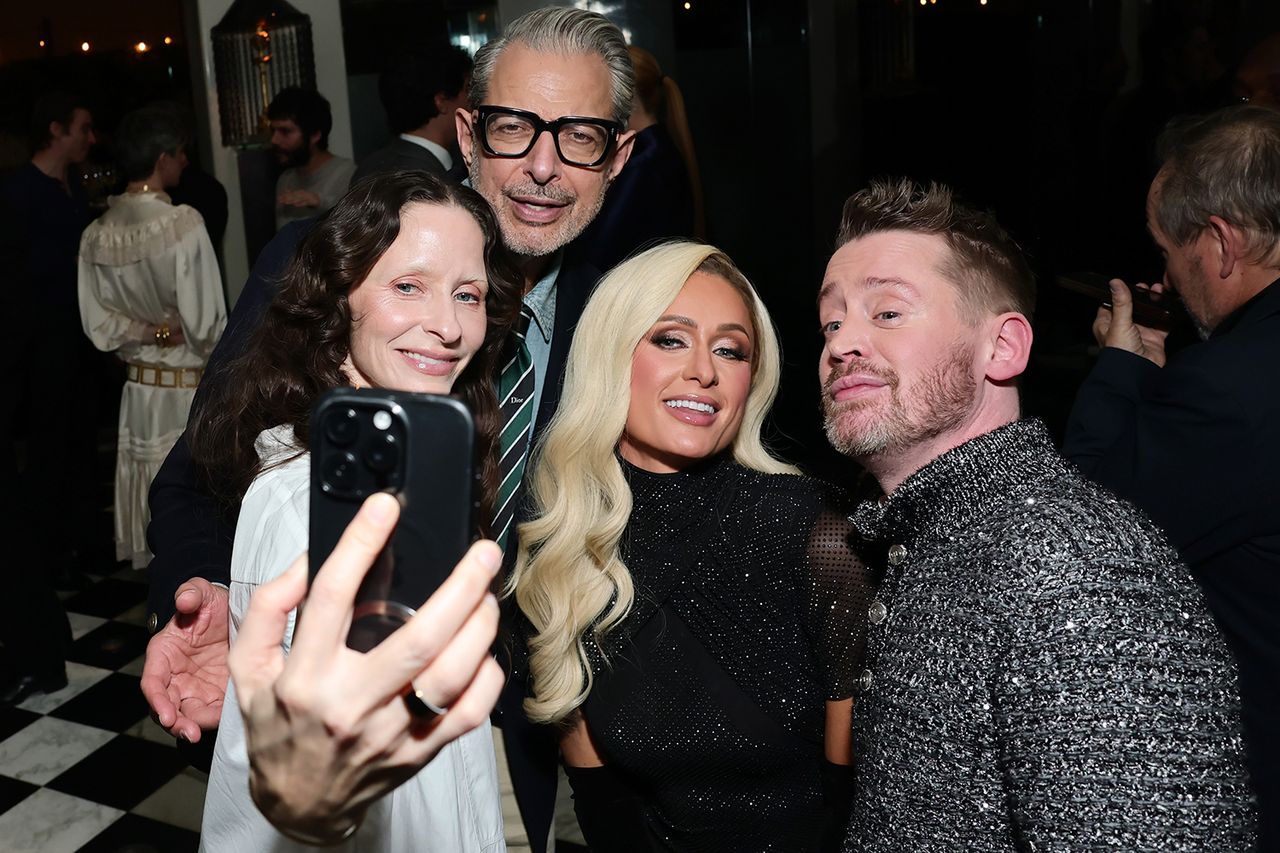 Emilie Livingston, Jeff Goldblum, Paris Hilton and Macaulay Culkin attend as W Magazine and Dior host intimate dinner ahead of the Academy Awards Emilie Livingston, Jeff Goldblum, Paris Hilton and Macaulay Culkin.Credit: Emma McIntyre/Getty