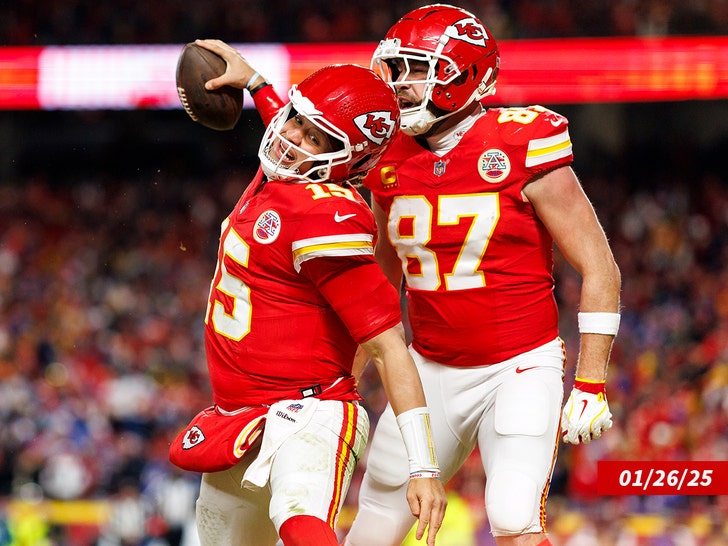 PATRICK MAHOMES TRAVIS KELCE GETTY