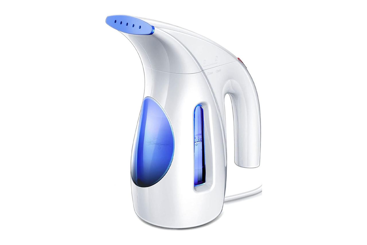 HiLIFE Steamer for Clothes, Portable Handheld Design, 240ml Big Capacity, 700W, Strong Penetrating Steam, Removes Wrinkle, for Home, Office(ONLY FOR 120V) Credit: Amazon