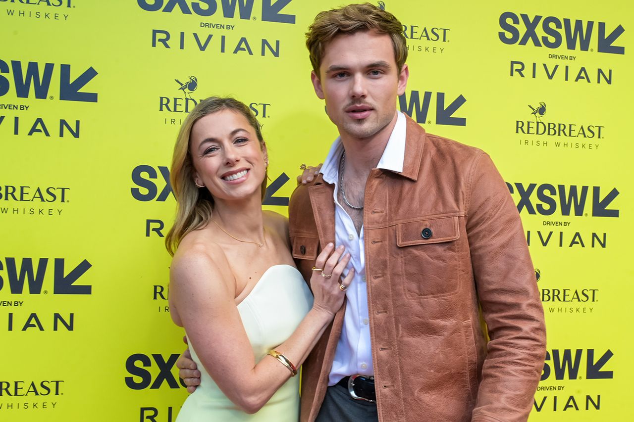Iliza Shlesinger and Garrett Wareing.Credit: Nicola Gell/Getty