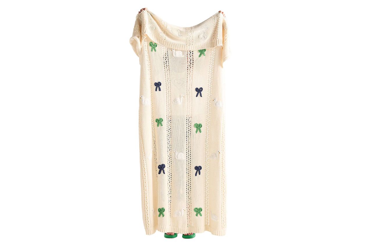 isabella cotton crochet knit throw Credit: Anthropologie