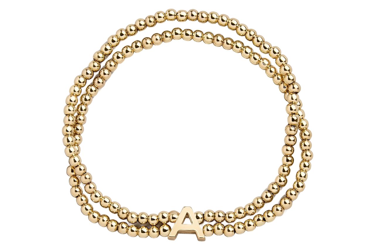 Ivy Initial Pisa Bracelet - Gold Credit: Baublebar