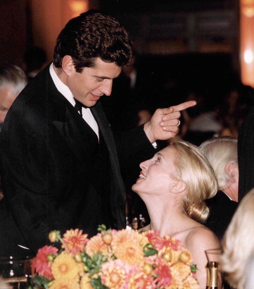 John Kennedy Jr & His Wife Carolyn Bessette Kennedy At The Grand Central Station Gala on October 5, 1998 in New York City.Credit: Joe Vericker/Getty